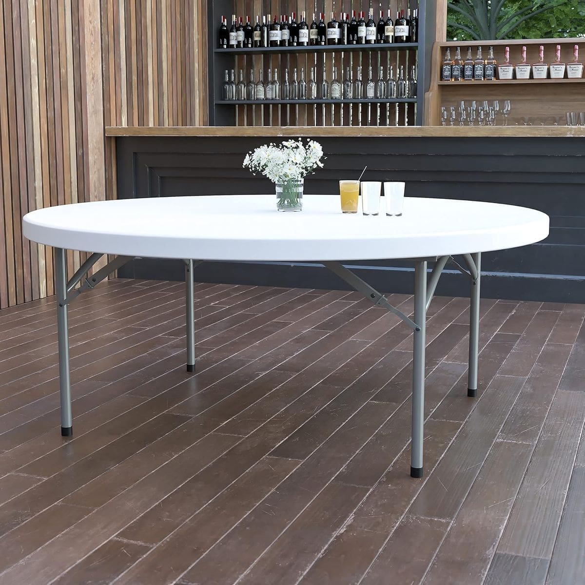 Round Plastic Folding Table 10-12 Seater - Image 3